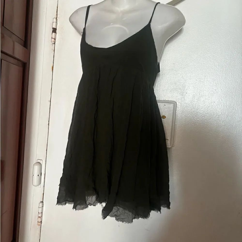 Alice + Olivia cutout dress shirt sheer blouse spaghetti strap top